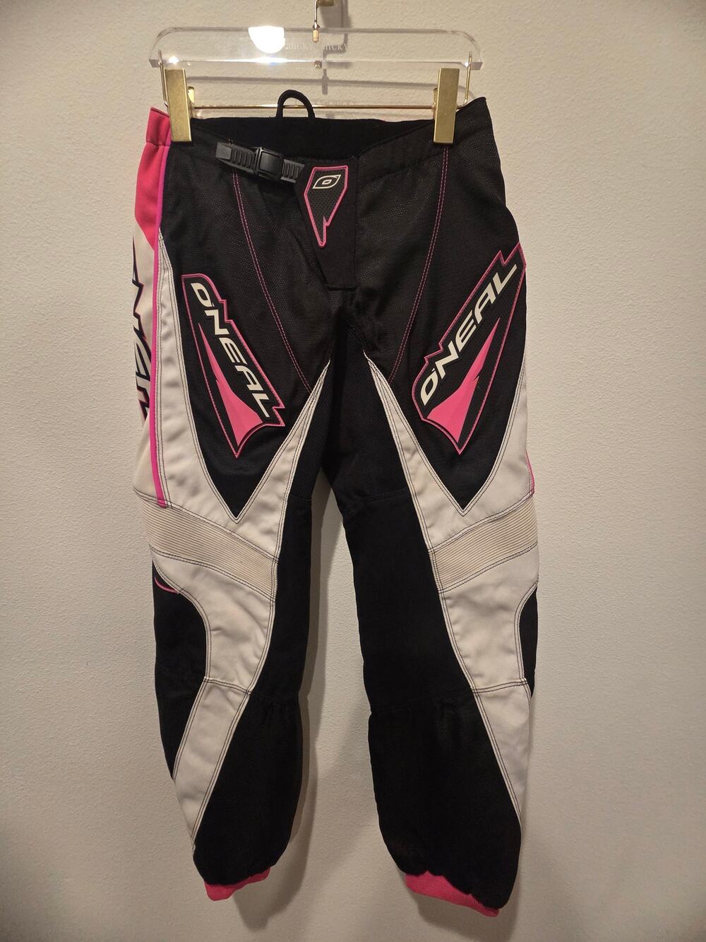 O'Neal Element Women's Motocross Pants – Black, White, & Pink- Size Women's 5/6